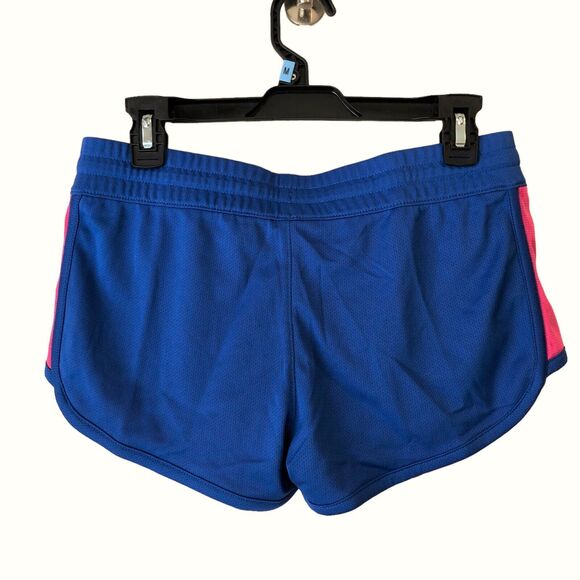Nike Reversible Dri-Fit Shorts Women S Athletic Workout Running Swoosh Blue Pink - Picture 3 of 7